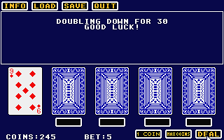 Draw Poker / Double Down atari screenshot